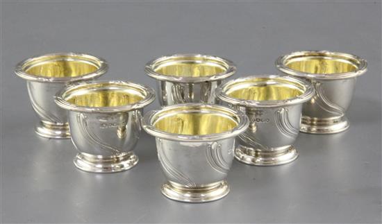 A set of six William IV silver egg cups by Paul Storr, 9 oz.
